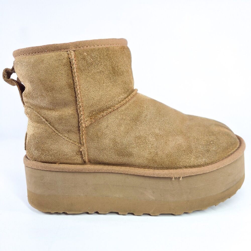 UGG Classic Mini Platform Boots Chestnut 1134991 Size 6
